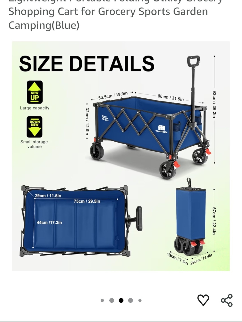 Tanstrider collapsible wagon, Purple